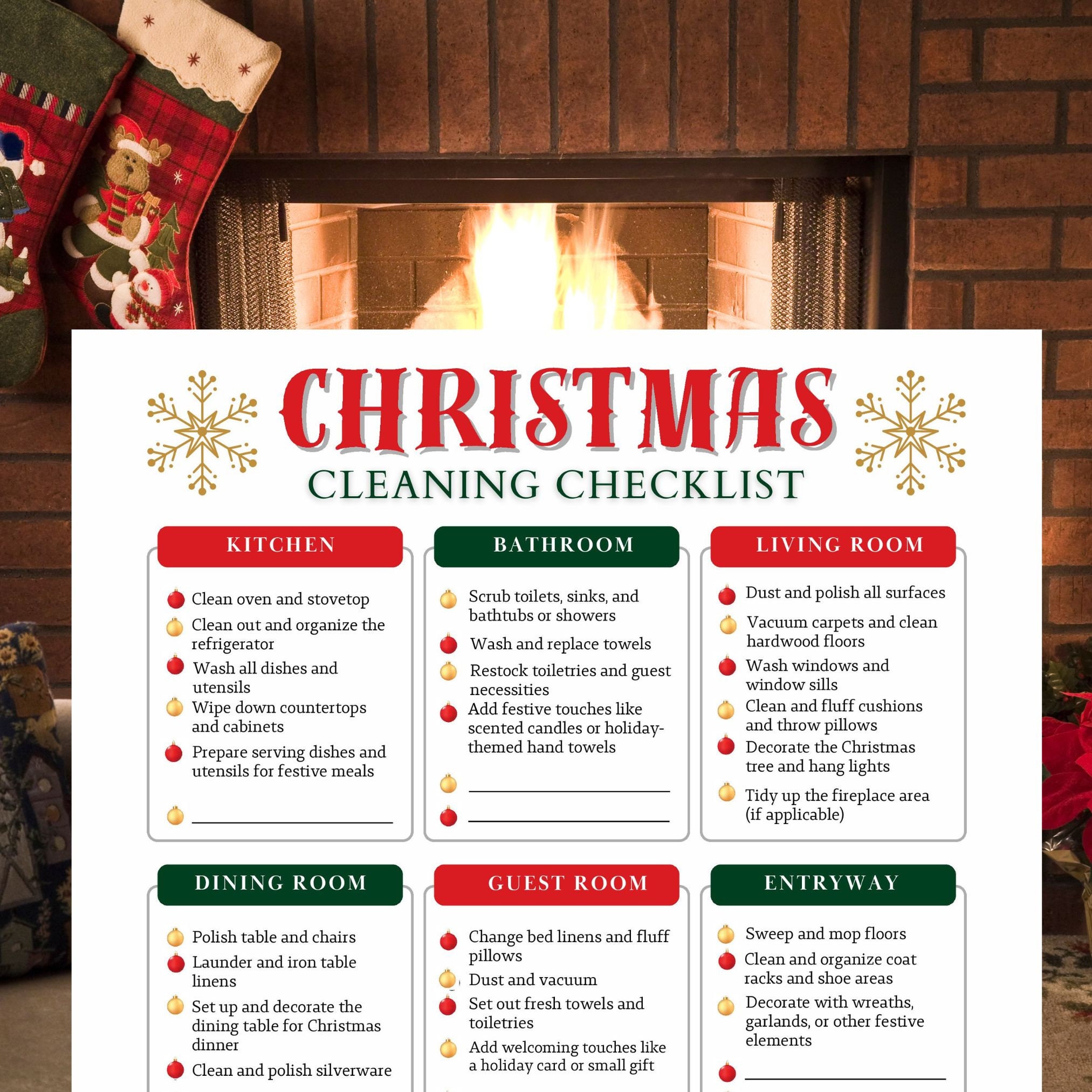 Christmas Cleaning Checklist, The Ultimate Guide to Christmas Cleaning and Home Preparation, Prepare Your Home for the Holidays