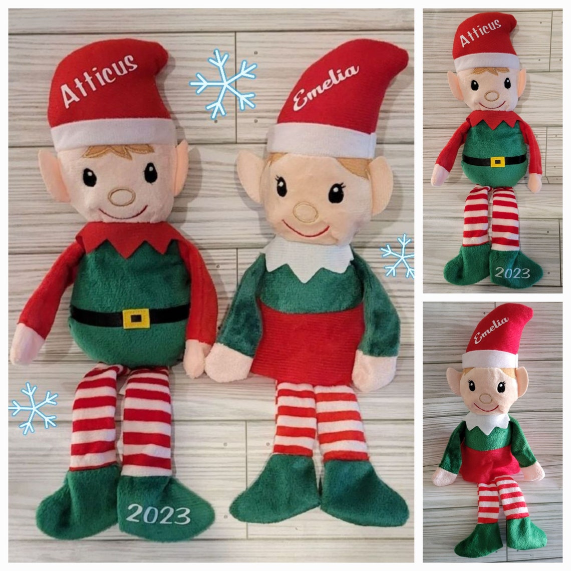 Christmas Elves, Personalized Christmas Elves, Personalized Plush Elves ...