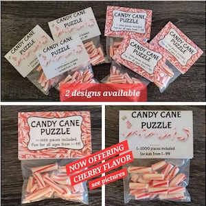 Candy Cane Puzzle, Candy Cane Stocking Stuffer, Christmas Stocking Stuffer, Xmas Party Favors, Stocking Stuffer Gag Gift