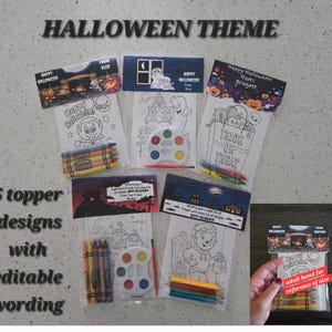 Halloween theme Assorted Coloring or Painting Card Party Favors, Halloween Party Favors, Halloween Party Favors Goodie Bags