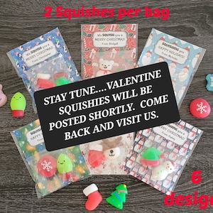 Squishy Christmas Favors, Kids Christmas Gift, Non-Candy Christmas Favors, Christmas Favors, Personalized Christmas and Stocking Stuffer