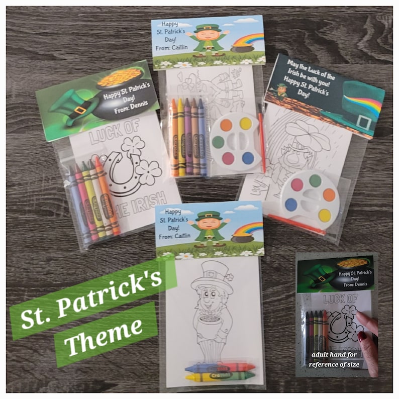 St. Patrick's Day Coloring Favors. 1 bag (1 child)