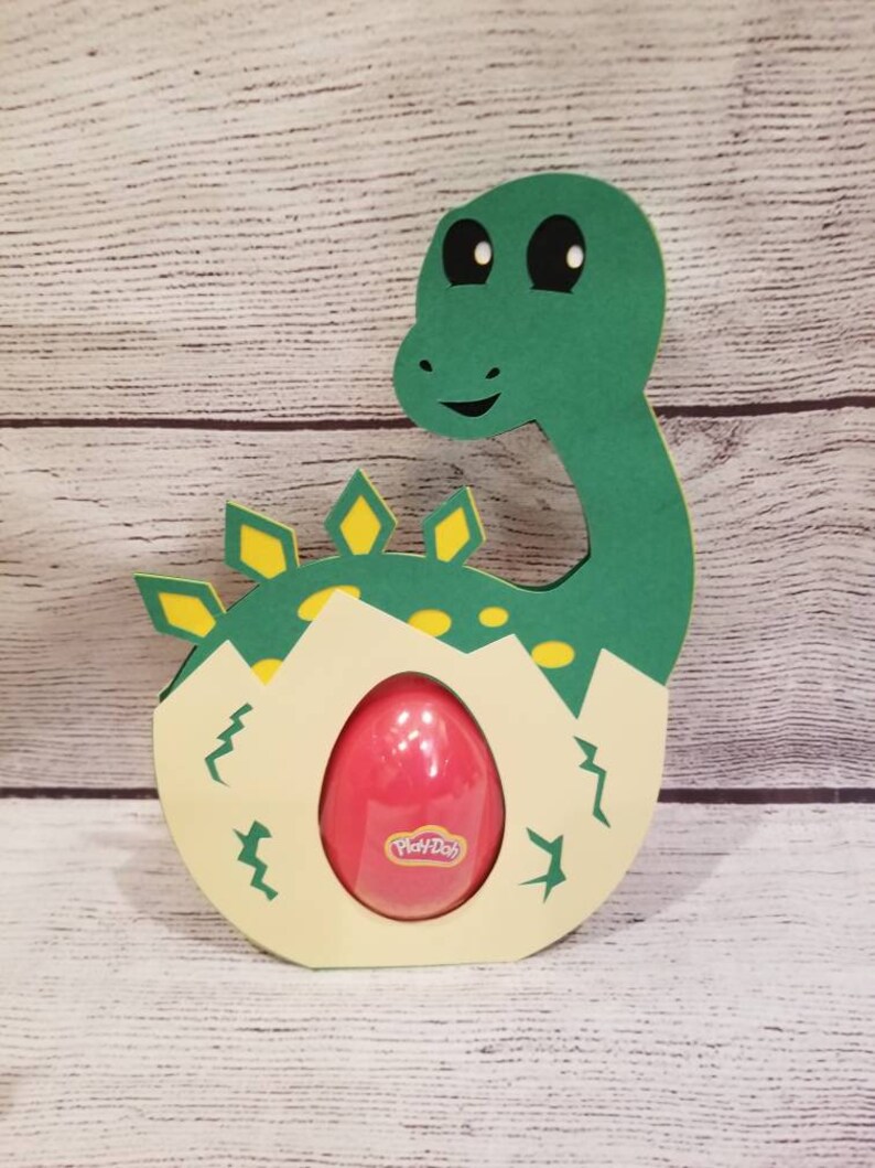 Dinosaur Play-doh Egg Party Favor Cards Dino Party Favors | Etsy