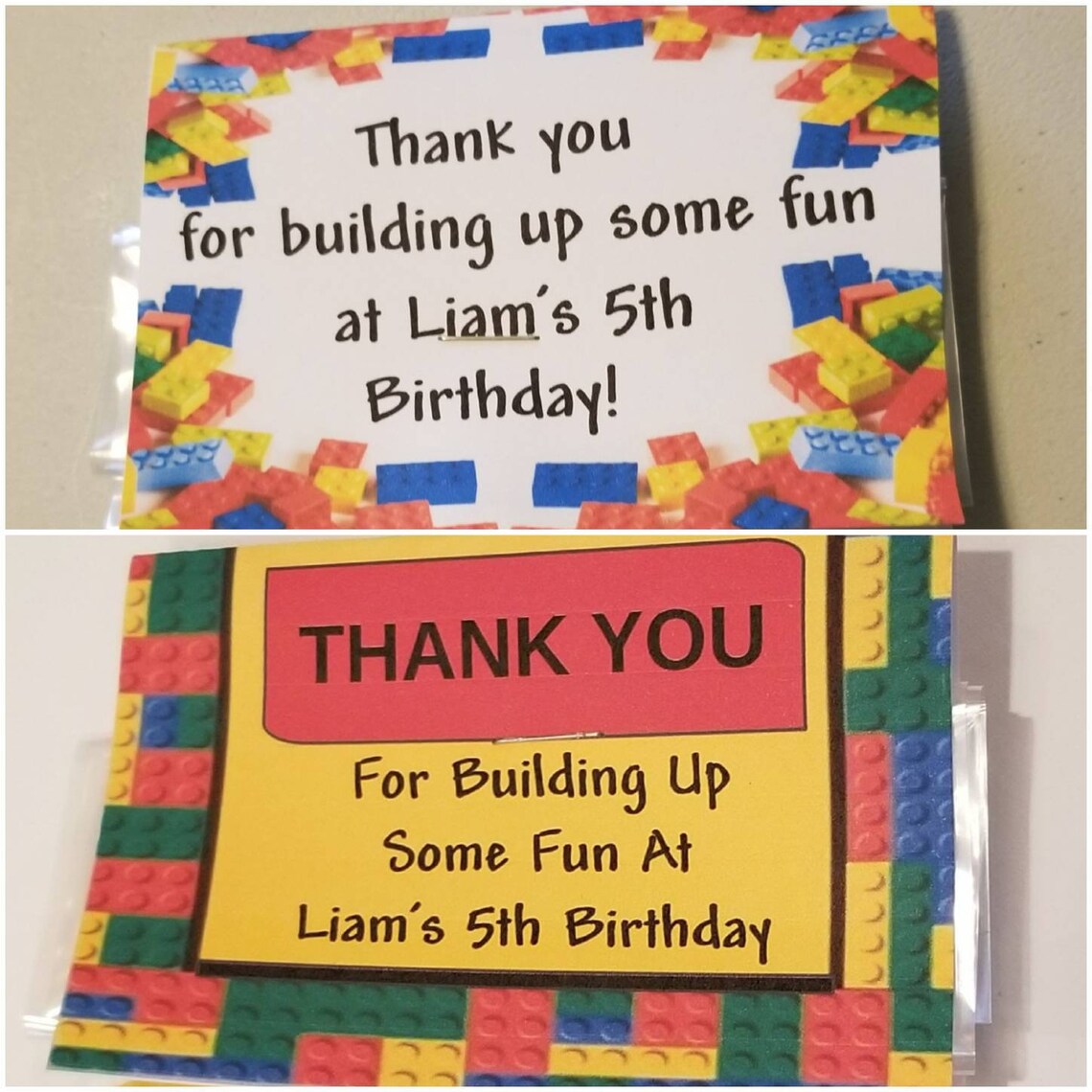 Building Blocks Party Favor Bags Building Block Party Blocks Etsy