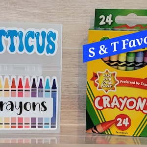 Personalized 24 Count Crayon Box, Crayon Box, Back to School Gift ...
