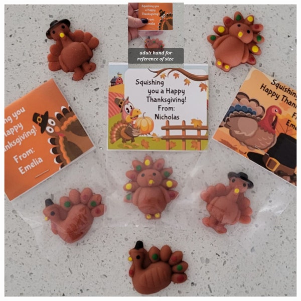 Squishy Thanksgiving Favors, Kids Thanksgiving Gift, Non-Candy Thanksgiving Favors, Thanksgiving Favors, Personalized Thanksgiving