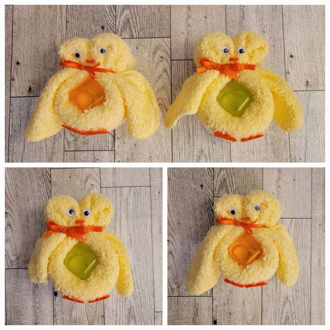 Duckie Booboo Washcloth, Booboo Bunny, Booboo Washcloth Bunny With