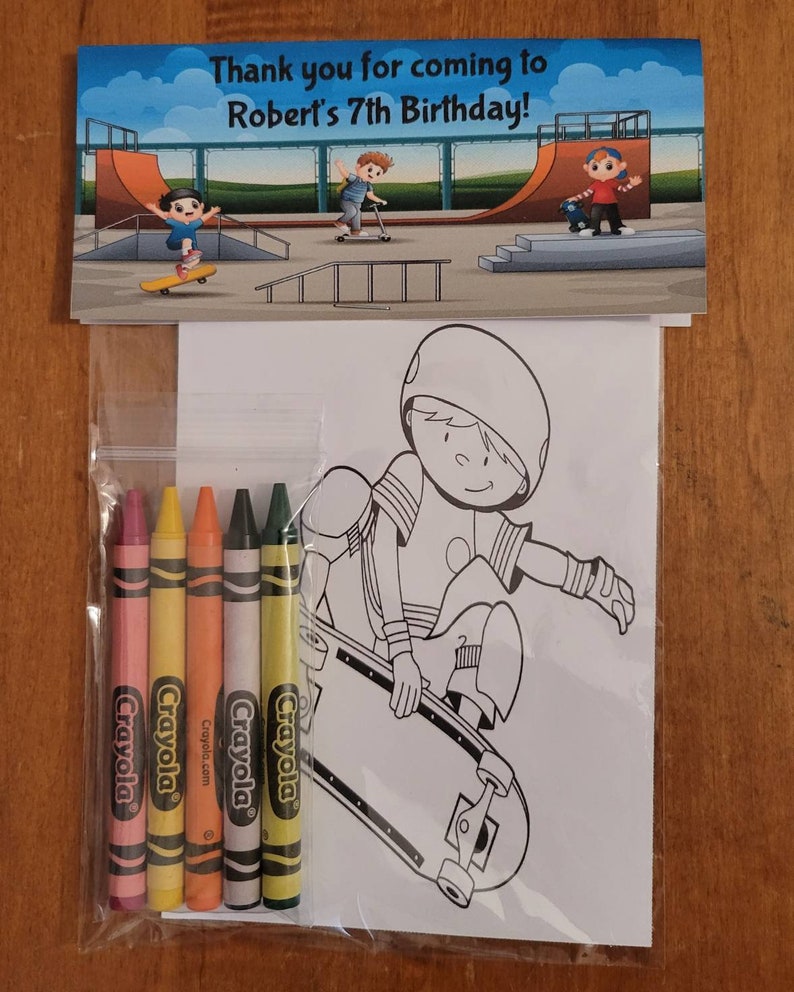 Skateboard Theme Party Favor Bags. 1 Bag 1 Child Includes Etsy