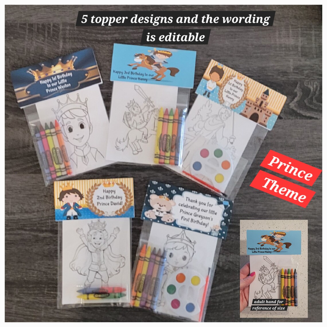 Prince-little Prince Theme Crayons or Painting Favors. 1 Bag (1 Child ...