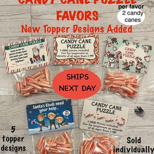 Candy Cane Puzzle, Candy Cane Stocking Stuffer, Christmas Stocking Stuffer, Xmas Party Favors, Stocking Stuffer Gag Gift