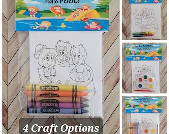 End of the School Year Favor,   1 Bag (1 child) includes 8-4x6 cards, Personalized Topper & either 5 assorted Crayons or Paint