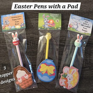 Easter Theme Pens with Mini Pad, Easter Basket Filler, Kids Easter Gifts