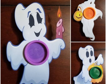 Halloween Ghost theme Play-Doh Party Favor Cards, Ghost Party Favors