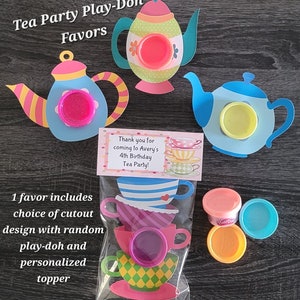 Tea Party Theme Play-Doh Favors, Tea Party Favors