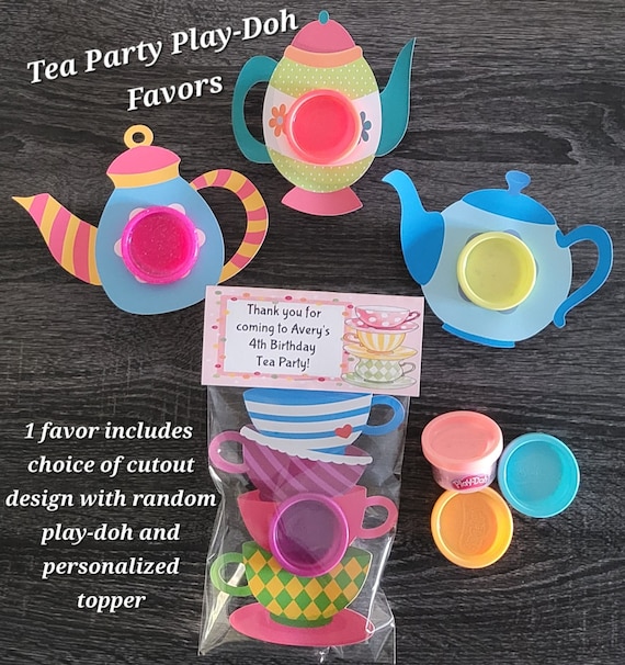 Tea Party Theme Play-Doh Favors, Tea Party Favors