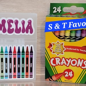 Personalized 24 Count Crayon Box, Crayon Box, Back to School Gift ...