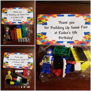 Building Blocks and Character Party Favor Bags, Building Block Party, Blocks Party Favor Bags