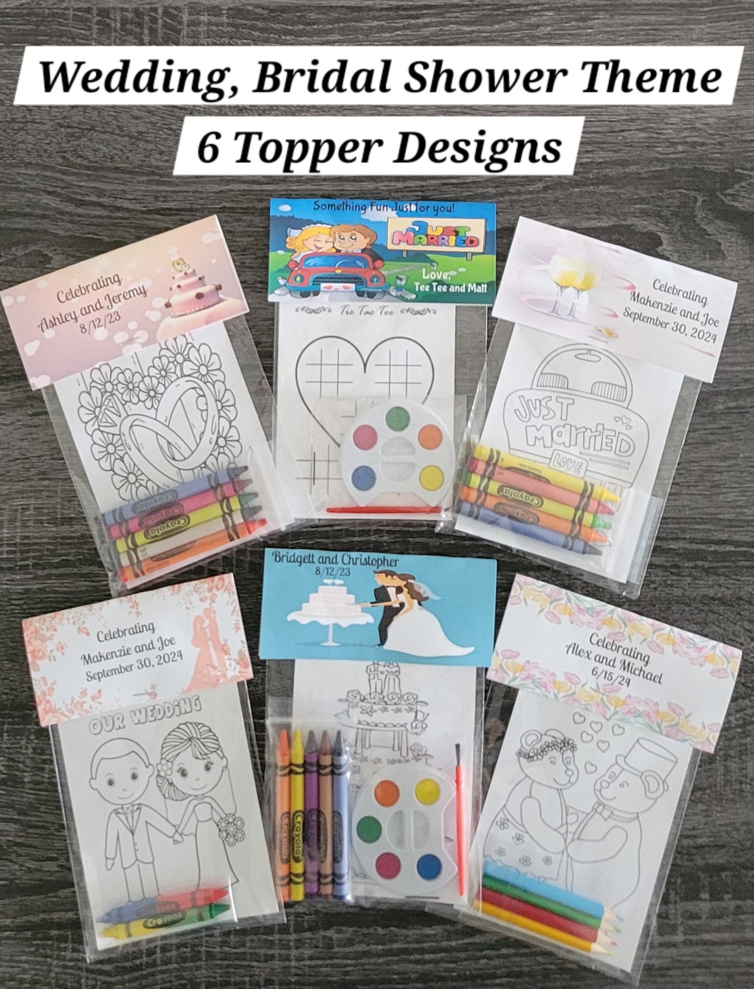 Wedding or Shower Favors for Kids or Adults, Wedding/Shower Activity Kit for Kids, Kids Wedding/Shower Favors