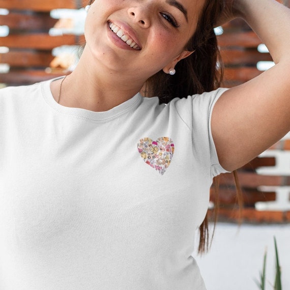 Heart Boob T-shirt Tshirt Woman Mom to 