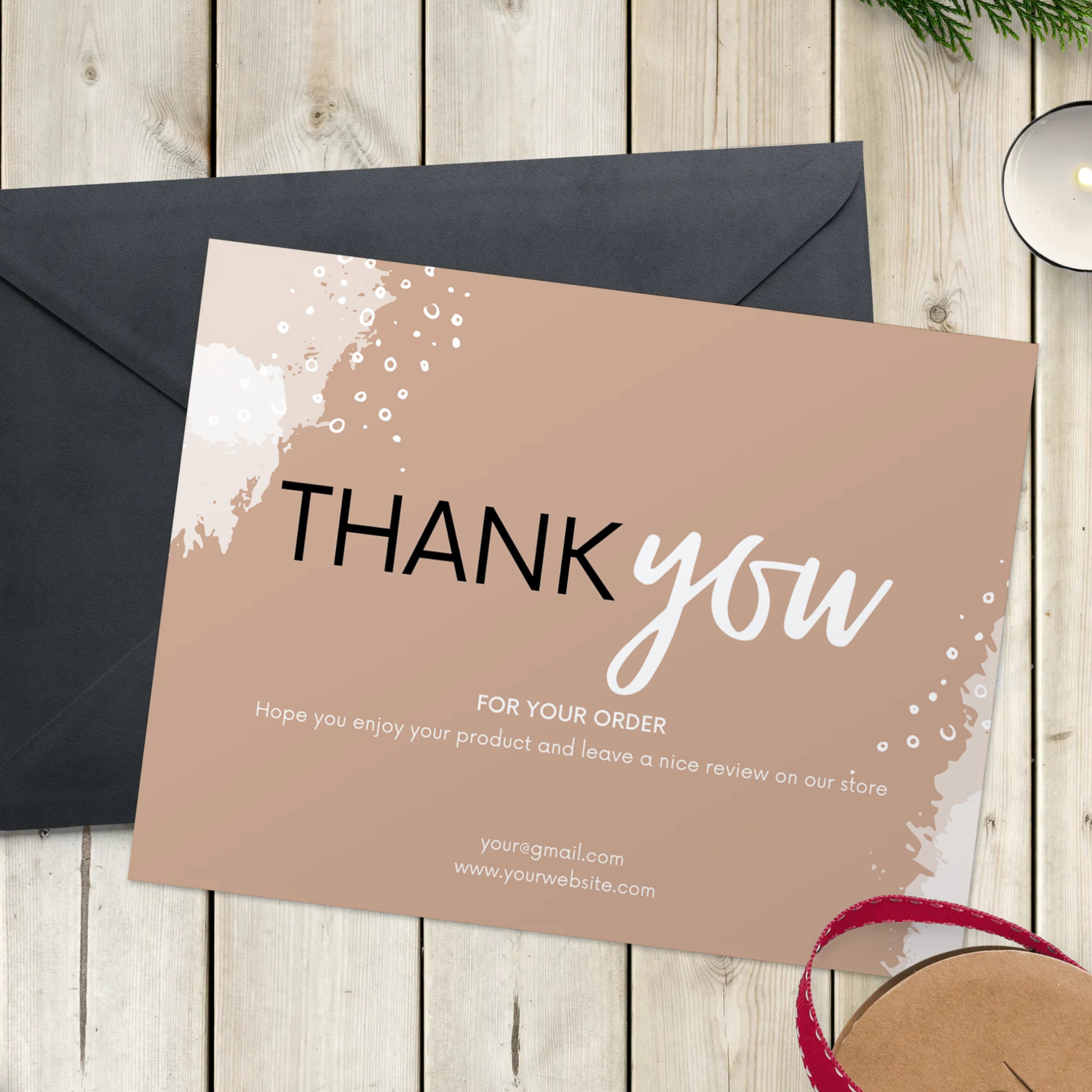 Business Thank You Cards Thank You Note Template Etsy Thank Etsy