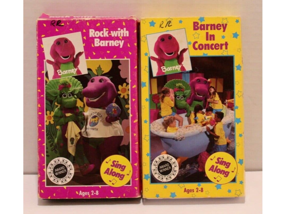 Barney Sing Along VHS Lot of 2 Rock With Barney & Barney in Concert ...