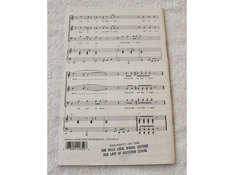 Choral Highlights From Grease Sheet Music 3-part Mixed Roger Emerson ...