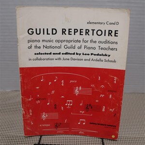 Guild Repertoire Elementary C & D Piano Folio Summy-Birchard 1961 Podolsky