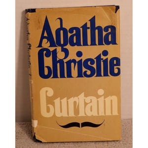 Agatha Christie Book Curtain 1975 Hardcover First Edition Dust Jacket Vintage