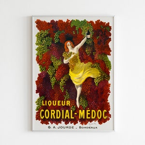 Digitally Enhanced French Affiche of Liquer Cordial-Médoc, G. A. Jourde - Bordeaux (1907) by Leonetto Cappiello | Bordeaux Wine Travel