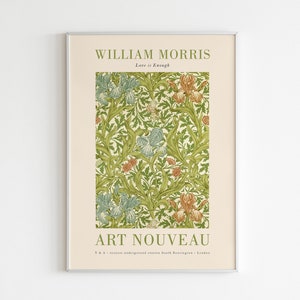 William Morris Exhibition Print | HIGH QUALITY PRINT | Digital Download | Mid Century Modern Art  | Morris Floral Print