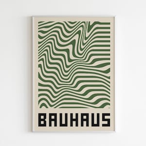 Poster per il download digitale ispirato al Bauhaus Ausstellung 1923 / Mid-century Modern / Abstract Retro Art / Psichedelia del 1970 / Currents