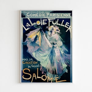 Comédie Parisienne with portrait of Loie Fuller (1895) by Georges de Feure | Vintage Concert Poster | Digitally Enhanced Retro Illustration