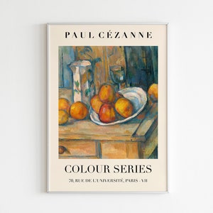 Paul Cézanne Colour Series Exhibition Print | HIGH QUALITY PRINT | Digital Download | Mid Century Modern Art | Cezanne Exhibition Poster