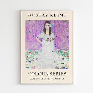 Gustav Klimt Colour Series Exhibition Print | HIGH QUALITY PRINT | Digital Download | Mid Century Modern Art | Klimt Exhibition Poster