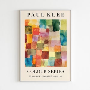 Paul Klee Colour Series Exhibition Print | HIGH QUALITY PRINT | Digital Download | Mid Century Modern Art | Abstract Art