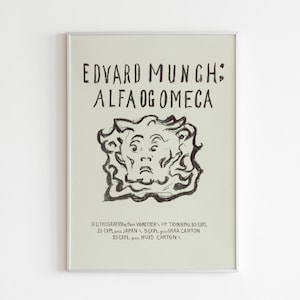 Digital Download Poster of Alfa og Omega by Edvard Munch | Digitally Enhanced Exhibition Print | High Quality Print | Mid-century Modern
