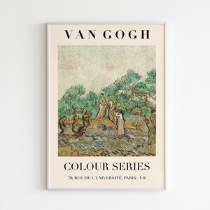 Van Gogh Colour Series Exhibition Print | HIGH QUALITY PRINT | Digital Download | Mid Century Modern Art | Van Gogh Wall Art