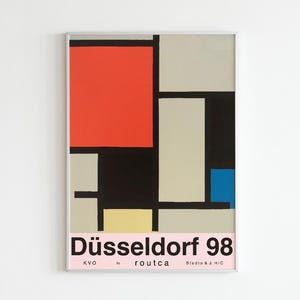 Düsseldorf 98 Exhibition Poster | Modern Minimalist Contemporary Art | Digital Download | HIGH QUALITY PRINT | Minimalistic Exhibition Print