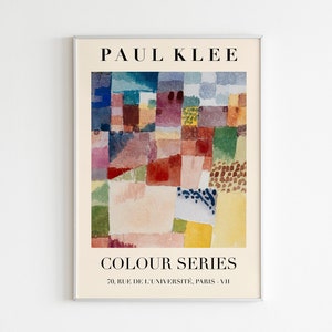 Paul Klee Farbserie Ausstellungsdruck | HOCHWERTIGER DRUCK | Digitaler Download | Mid Century Moderne Kunst | Abstrakte Kunst