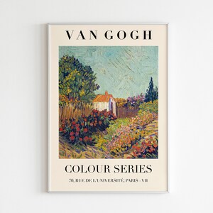 Van Gogh Colour Series Exhibition Print | HIGH QUALITY PRINT | Digital Download | Mid Century Modern Art | Van Gogh Wall Art