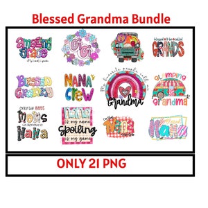 Grandma PNG Bundle: Mother&#39;s Day Designs (Digital Download)