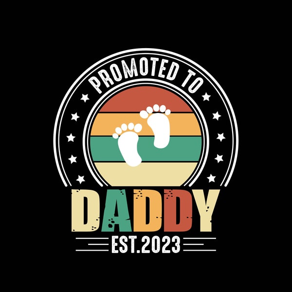 Promu à papa, nouveau papa svg, baby shower, Dada BabyFist Bump, annonce de grossesse drôle, nouveau papa 2023, premier père