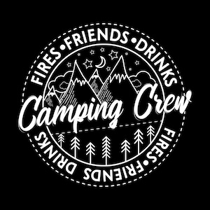Fuegos Amigos Bebidas Equipo de campamento SVG, Equipo de campamento Png, Vida de amante del campamento Svg, Fogata SVG, Camiseta de campamento de bricolaje, Archivos de corte para Cricut