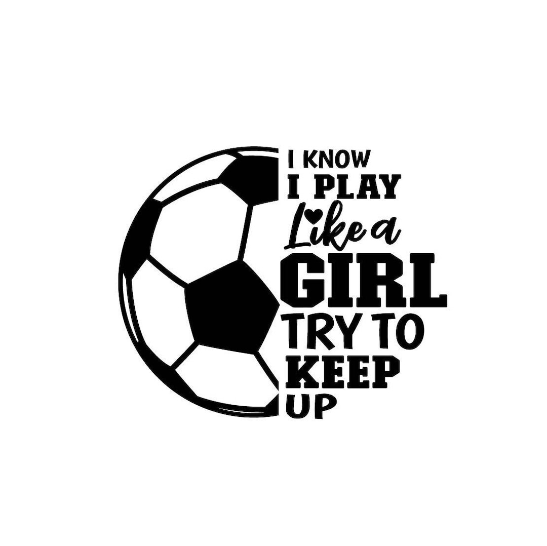Haizct Fußball-Rucksack „I Play Like A Girl“ – Kordelzug, Wasserabweisend, Unisex