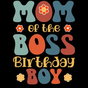 Mom of the Birthday Boy Svg, Mom of the Birthday Svg, Birthday Family Matching Svg, Birthday Png, Cutting files for Silhouette Cameo Cricut