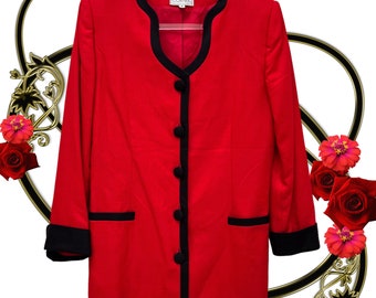 Casual Corner Blazer largo estilo años 90 • Mod minimalista y elegante • Princesa Diana de muy buen gusto