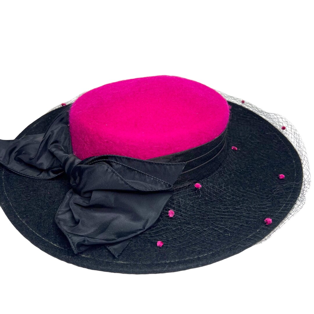 Vintage Whittall & Javits Mohair Wool Hat Barbie Princess Diana Kentucky Derby Vintage Whittall & Javits Mohair Wool Hat Barbie Princess  main image 4