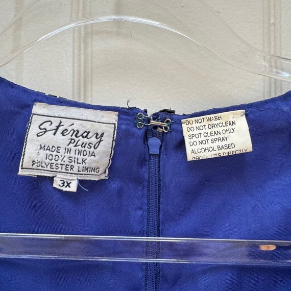 Vintage 80s Stenay Beaded Sequin Silk Blouse Plus… - image 7