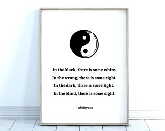 Yin and Yang Quote Etsy