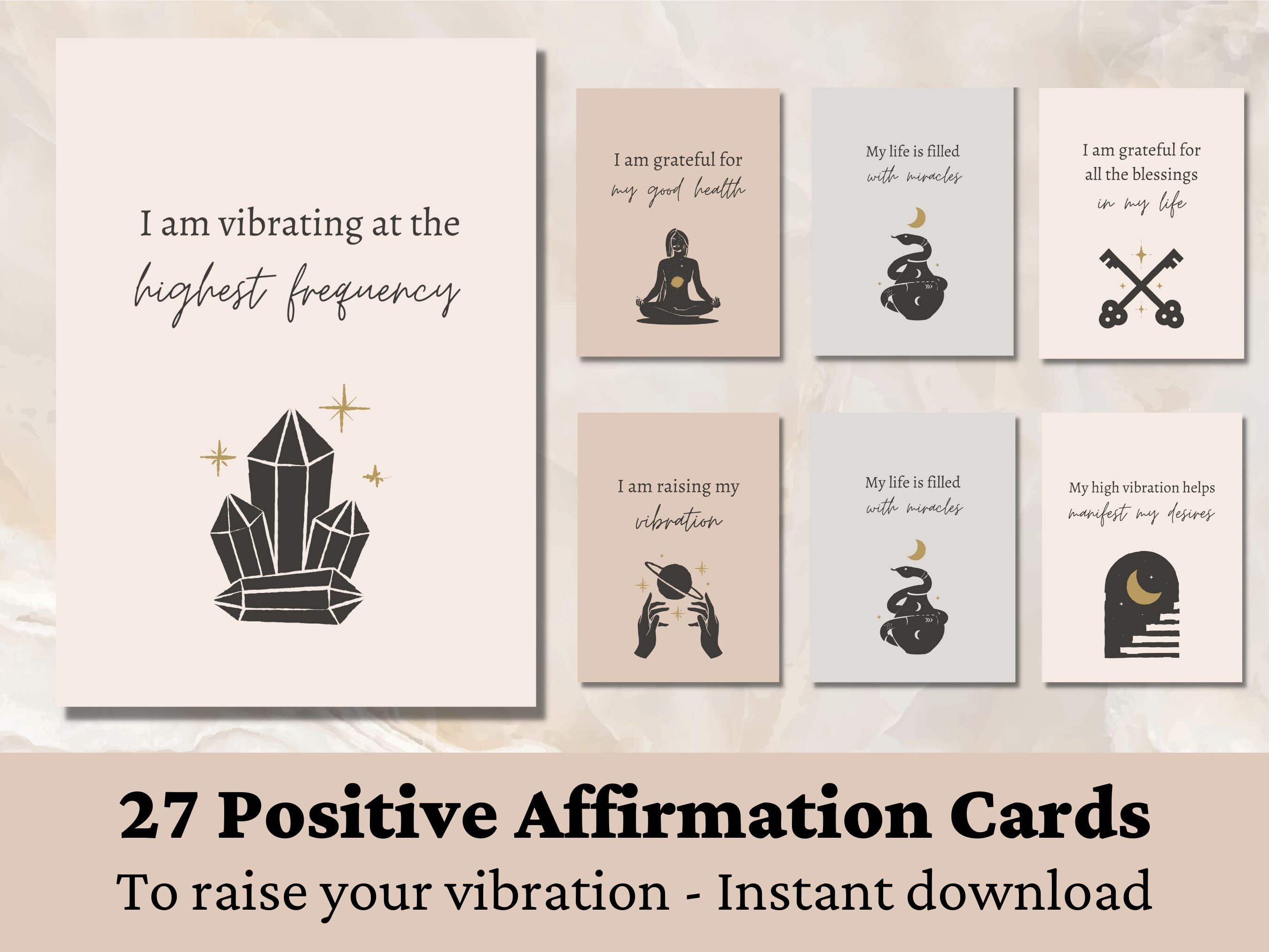 Affirmation Cards to Raise Your Vibration Inspirational Quotes